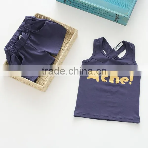 Summer Girls Printing Tank Top and Shorts Cotton Casual Kids Clothing Sets photo-5