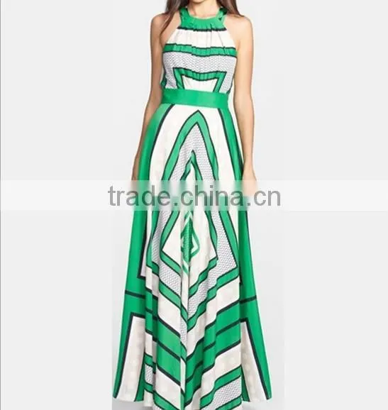 Onen W72129G 2016 Summer Dress Women Chiffom Dress Maxi Long Dress for Women photo-2