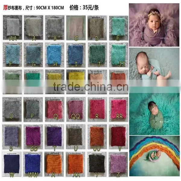 Newborn Stretch Knit Wrap Newborn Cheesecloth Wrap Baby Swaddle Wrap Photography Props photo-2