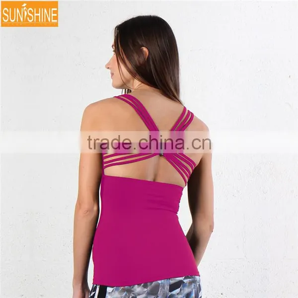 New Women Tank Top Yoga Sports Crop Top Customized photo-3