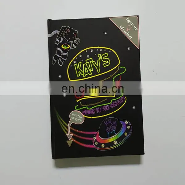 2017 New Design Custom LED Lighting Up Diary/Notebook for School Writing or Office Writing photo-4