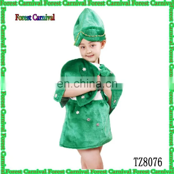 TZ8076 Christmas Tree Costume for Children/Snowflake Christmas Costume For Girls/New Year's Costume for the Snow Maiden