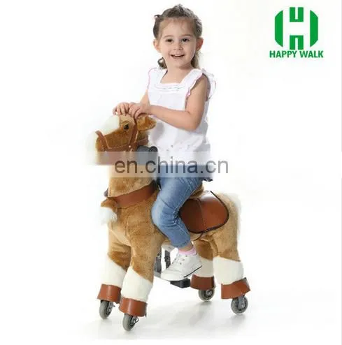 HI 2017 Hot Sale Mechanical Plush Ride on Horse Toy Pony for Kids