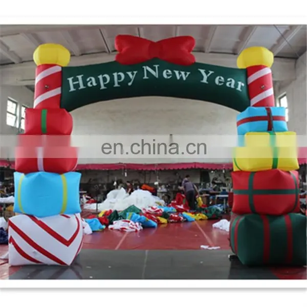 Event Inflatable Led Arch Lighted Christmas Archway Entrance Arch With Gift Boxes for Sale photo-2