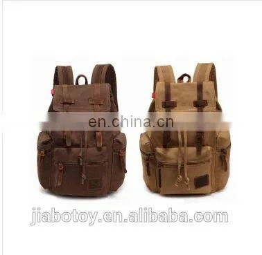 School Bag 2015 Hot New Design Style Factory Price Vintage Canvas Backpack Rucksack School Bag Satchel Hiking Shoulder Bag