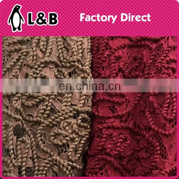 Top-fashion Elegant Flower Chiffon Lace Embroidered Fabric photo-2