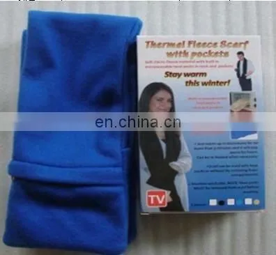 Thermal Fleece Scarf With Pockets