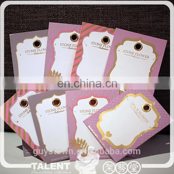 Custom Private Printed Brand Gift Jewelry Necklace Ear Rings Accessories Plastic Paper Card photo-2