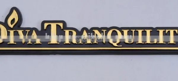 Customized Embossed Plastic ABS Logo With Sponge Glue photo-2