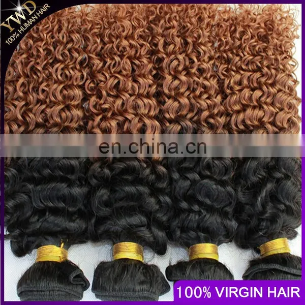 8A 3 Bundles 1B 30 Peruvian Virgin Hair Ombre Weave Cheap Ombre Peruvian Kinky Curly Virgin Hair Ombre Hair Extensions Two Tone photo-5