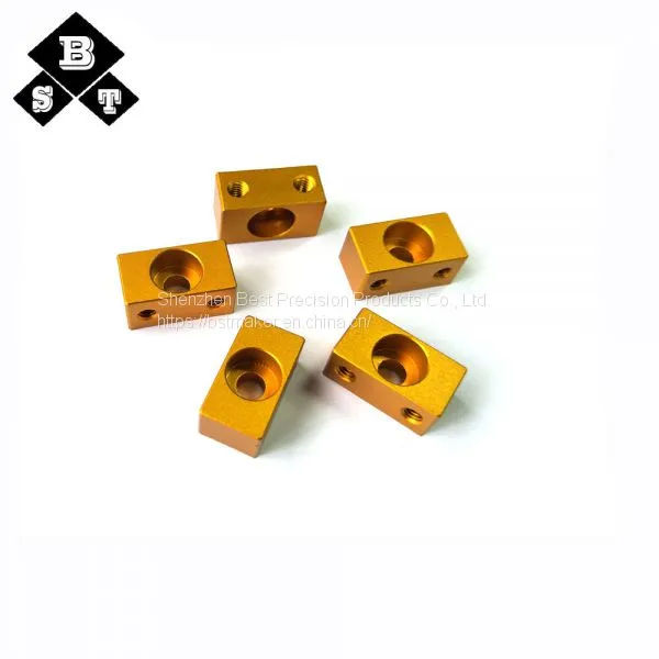 Custom Red Anodized Bearing Bracket Custom CNC Aluminum Milling Case Billet Machined Parts photo-3