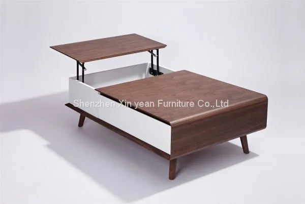Storage Carved Wooden Italian White Design Living Room Coffee Table Drawing Room Furniture photo-3