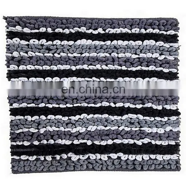 High Quality Waterproof Anti Slippery Hotel Shower Rug Anti Slip Foot Chenille Bath Mat photo-4