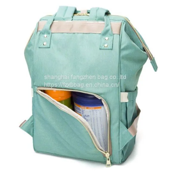 Diaper Bag Large Capacity Mother Maternity Backpack With Changing Mat and Milk Bottle Bag photo-5