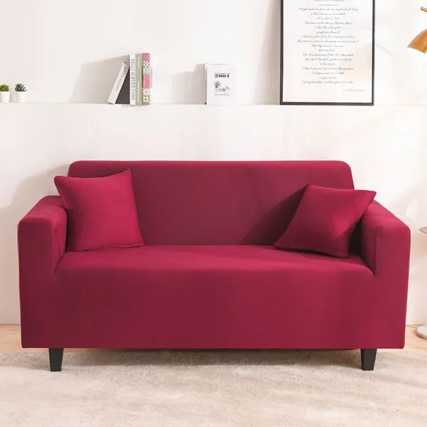 Black Brushed Elastic Stretch Sofa Cover Couch Cover Sofa Slipcovers photo-2