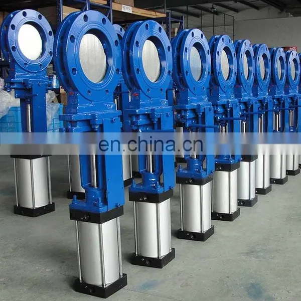 DN100 Ductile Cast Iron Pneumatic Knife Gate Valve PN10 photo-4