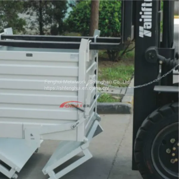 Workshop Heavy Thickened Scrap Iron Box Dump Truck Turnover Waste Recycling Box Moving Bottom Open Dumping Box photo-2