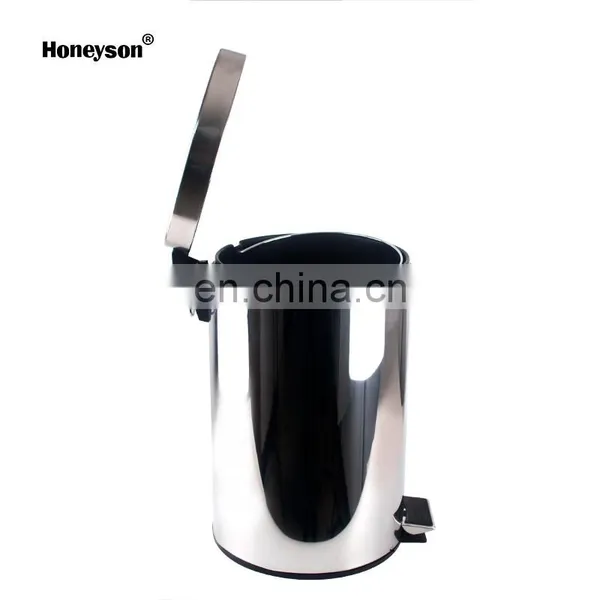 Honeyson Hot 12L Hotel Round Stainless Steel Waste Dust Bin photo-4