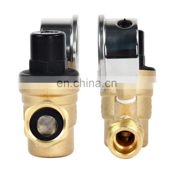 COVNA DN20 3/4 Inch Lead-Free Brass High Pressure Adjustable RV Water Pressure Regulator With Gauge photo-4