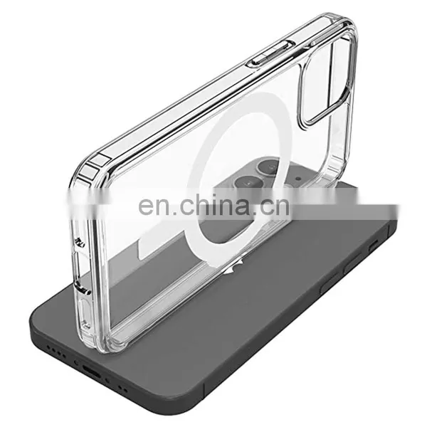 Shockproof Transparent Clear TPU Magnet Phone Case for Magsafe Case for Iphone 12 Pro Mini Max photo-2