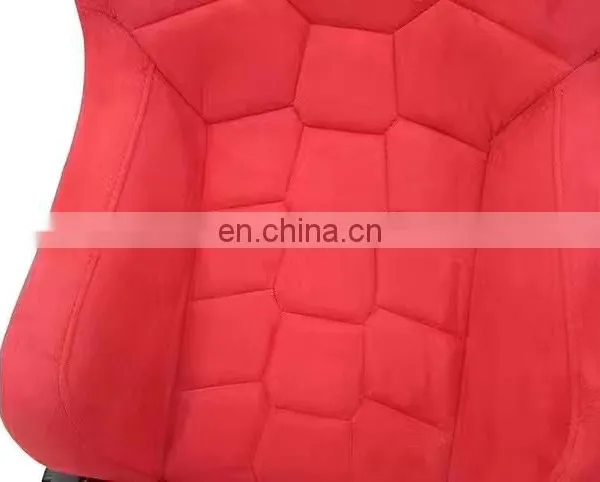 Red With Lattice Upholstery JBR1074 Single Slider Suede for Sports Car Use Racing Car Seat photo-5