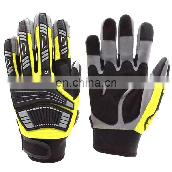 Factory Cheap TPR Industrial Cut Resistant Protective Hand Safety Impact Working Mechanic Gloves photo-3