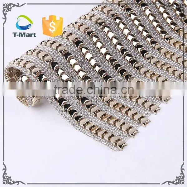 Fashion Garment Adhesive Mesh Fabric Trimming Rhinestone Mesh Roll Quality Choice photo-4