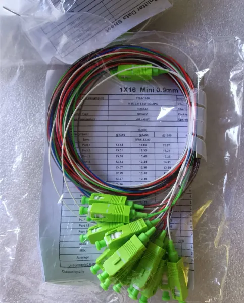 FTTH Network 1x8 1x12 Uneven PLC Fiber Splitter Optical Fiber Optic Splitters Fiber Optic PLC Splitter photo-2