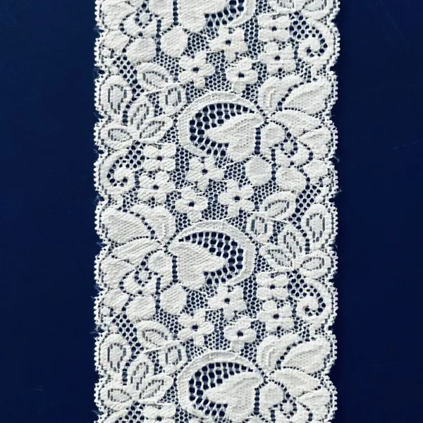 New Product Lace Trim Flower Elastic Lace Ribbons for Craft Gift Package Decoration Wedding Headbands photo-5