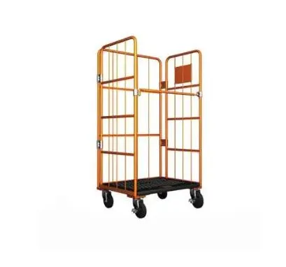 Heavy Duty Metal Wire Logistics Trolley With Handle Roll Container Cage 14 photo-2