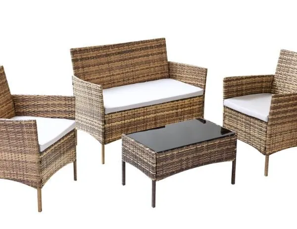 Factory Directly Supply Modern Rattan Garden Sofa Set Outdoor Furniture for Courtyard Park Farmhouse Use