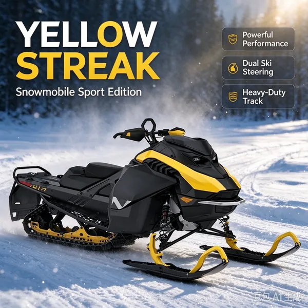 600cc Mountain Adult Snowmobiles With 4 Stroke Engines for Entertainment Trail Touring