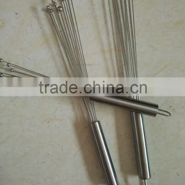 Latest Kitchen Tool Egg Wire Whisk Stainless Steel Ball Manual Egg Ball Whisk Beater Easy Clean 10'' and 12'' LOGO Embossed photo-5