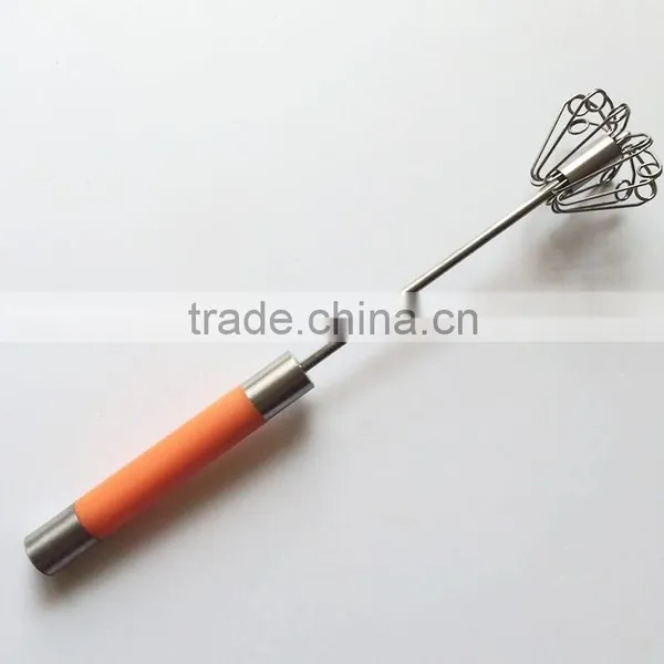 Wholesale Good Quality Semi-automatic Cream Blender Rotating Stainless Steel Egg Beater Whisk photo-3