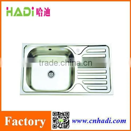 Cheap Single Bowl Stainless Steel Kitchen Sink With Tray HD7540B