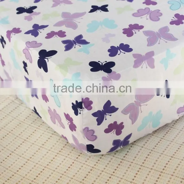 100% Cotton Printed Baby Crib Fitted Sheet photo-4