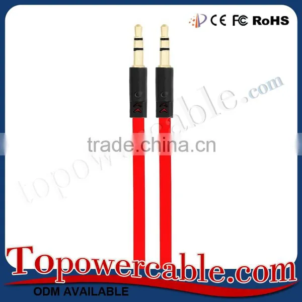 Factory Supply Creative With Carton Eyes Flat Tangle Free Aux Audio Shielded Cable Cords For Car For Samsung S7 photo-3