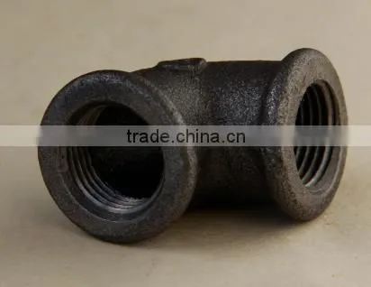 Black Malleable Cast Iron Pipe Fittings 90degree Round Head Pipe Fitting Elbow photo-5
