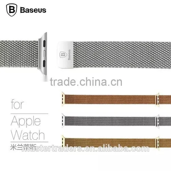 BASEUS 38MM Stainless Steel Mesh Polished Watch Band Wrist Strap For Apple Watch MT-3487 photo-2