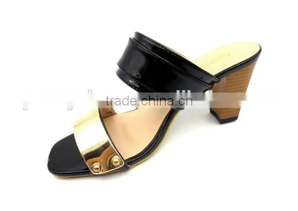 New Fashion Middle Heel Slipper Lady Party Sandals Slipper photo-4