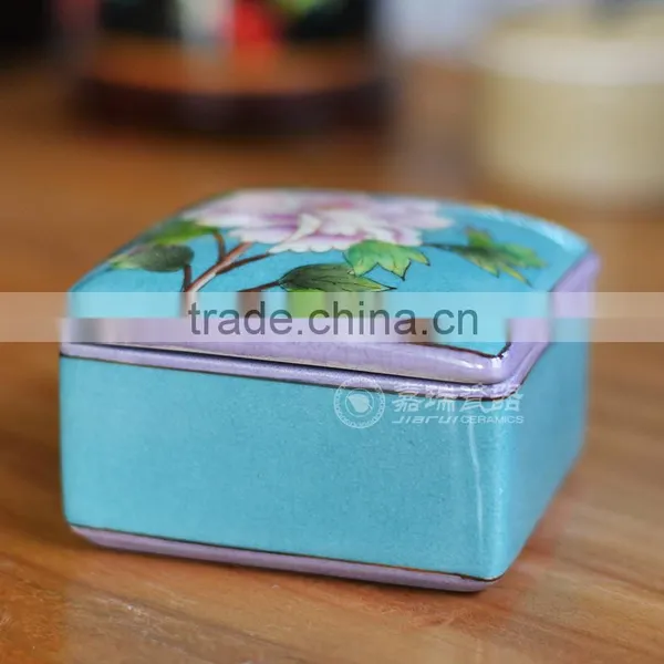 Fashion Ceramic Jewelry Box Square photo-5