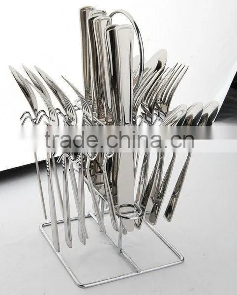 16pcs Metal Cutlery Sets With Wire Stand JUNZHAN Brand