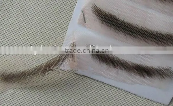 China 100% Human Hiar Eyebrows With Lace Base Eyebrows Handmade False Eyebrows Costume Eyebrows