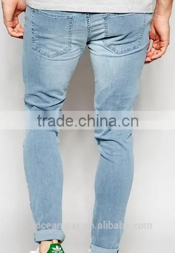 2016 Customized Wholesale Fashionable Ripped Mens Jeans Quality Choice photo-4