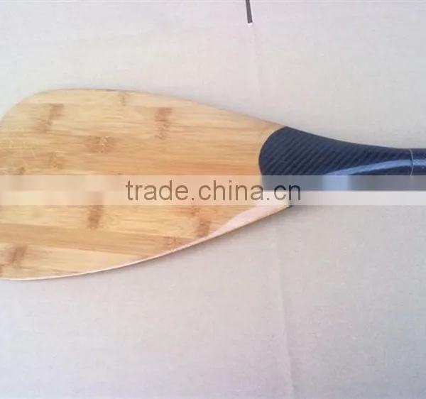 Carbon Fiber SUP Adjustable Length Wood Blade Paddle photo-2