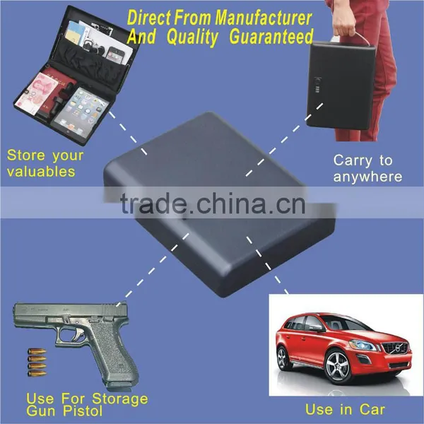 Wholesale - MC500 Microault Combination Lock Car Gun Pistol Portable Security Storage Steel Safe Box , File Safe