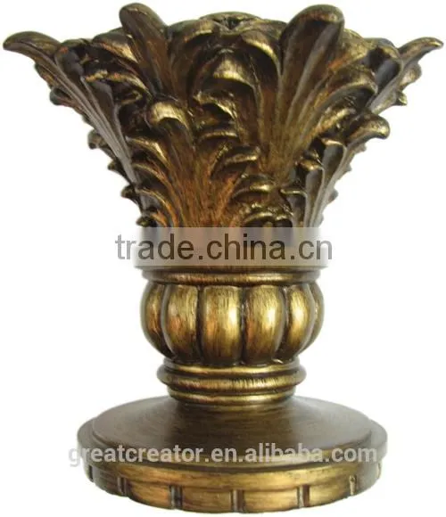 High Quality Designer Large Resin Drapery Rod Finials For 2.5" (63mm) Wooden Curtain Rods photo-3