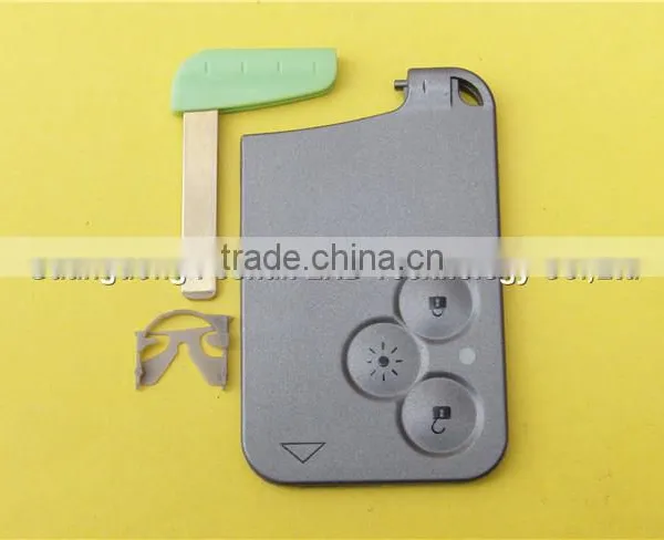 3 Button Renault Laguna Smart Card Key Blank With Light Button Key Renault Card photo-2