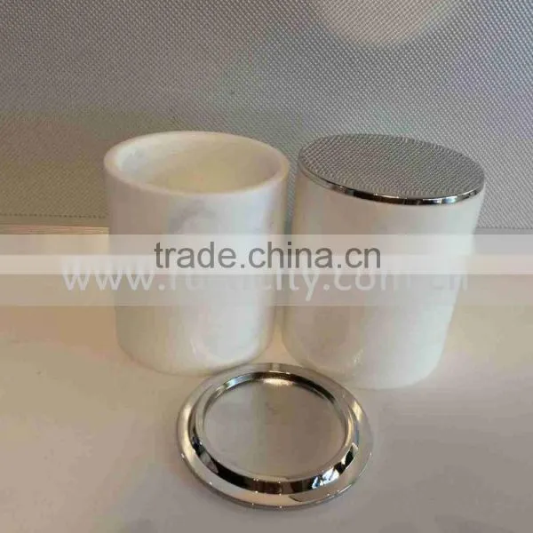 New Design Candle Jar, Carrara Marble Jar With Low Price Candle Carrara Marble Jar, Stone Candle Jars With Copper Lid photo-4