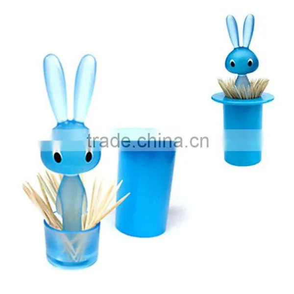 Novelty Gift Free Sample Funny Plastic Tube Rabbit Toothpick Holder photo-3